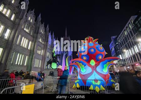 Spectra 2020 Light Festival Aberdeen, Écosse, Royaume-Uni Banque D'Images