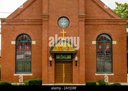 Église St Cyril Methodius, 604, Avenue Graham, Windber, Pa Banque D'Images