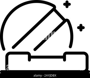 Icône de pilules rondes. Contour rond pilules vecteur icône pour la conception de Web isolé sur fond blanc Illustration de Vecteur