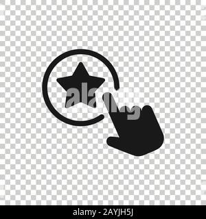 Cliquez sur l'icône de la carte de fidélité dans le style. Main sur récompenser vector illustration sur fond blanc isolé. Business concept. Illustration de Vecteur