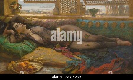 Frederick-Arthur-Bridgman Recdoubing Beauté. Banque D'Images