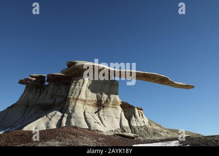 Roi de l'aile, étonnantes formations rocheuses dans la région d'étude sauvage Ah-shi-sle-pah, Nouveau-Mexique, États-Unis Banque D'Images