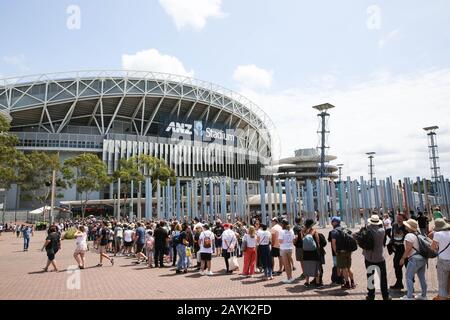 16 février 2020: Rassemblement de foules au Concert de Fire Fight Australia pour le National bushfire relief au stade ANZ le 16 février 2020 à Sydney, Nouvelle-Galles du Sud Australie (Credit image: © Christopher Khoury/Australian Press Agency via ZUMA Wire) Banque D'Images