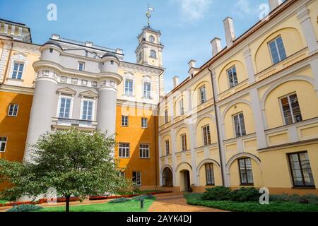 Cour de l'Université de Vilnius en Lituanie Banque D'Images