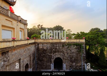 La Citadelle impériale aussi connue sous le nom de la vieille Citadelle de Thang long à Hanoi Banque D'Images