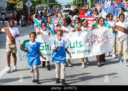 Miami Florida,North Miami,Winternational Thanksgiving Day Parade,ne 125th Street,événement local,célébration,Black Blacks African African ethnicité minoritaire Banque D'Images