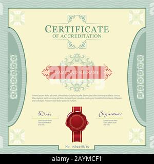 Modèle de mise en page design Bloc convertion vecteur de certificat Illustration de Vecteur