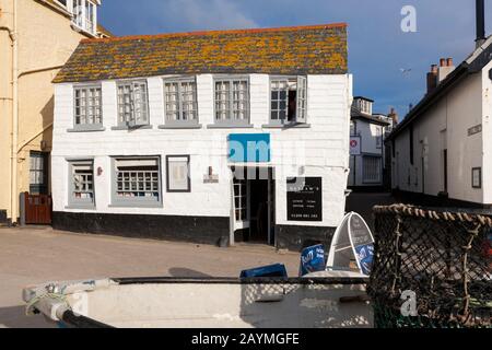 Outlaw's Fish Cuisine, administré par le célèbre chef Nathan Outlaw, à Port Isaac, Cornwall, Angleterre, Royaume-Uni Banque D'Images