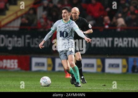 Londres, Royaume-Uni. 16 février 2020. John Buckley de Blackburn Rovers en action lors du match de mise du ciel de l'EFL entre Charlton Athletic et Blackburn Rovers à la Valley, Londres, Angleterre, le 15 février 2020. Photo De Ken Sparks. Utilisation éditoriale uniquement, licence requise pour une utilisation commerciale. Aucune utilisation dans les Paris, les jeux ou une seule publication de club/ligue/joueur. Crédit: Uk Sports Pics Ltd/Alay Live News Banque D'Images