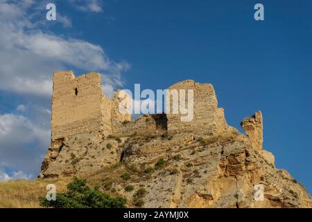 Château de Maluenda dans la province de Saragosse, Espagne Banque D'Images