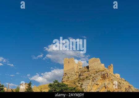 Château de Maluenda dans la province de Saragosse, Espagne Banque D'Images