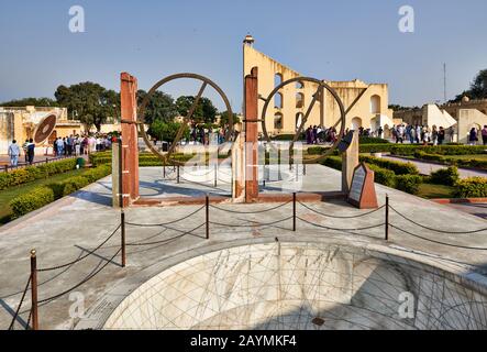 Ancien Observatoire Jantar Mantar, Jaipur, Rajasthan, Inde Banque D'Images