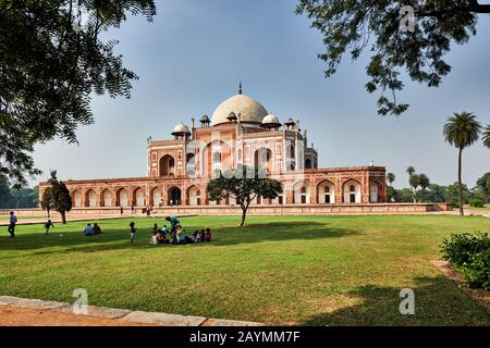 Tombe D'Humayun, Tombe De Nasiruddin Muhammad Humayun, Delhi, Inde Banque D'Images