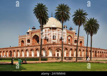 Tombe D'Humayun, Tombe De Nasiruddin Muhammad Humayun, Delhi, Inde Banque D'Images