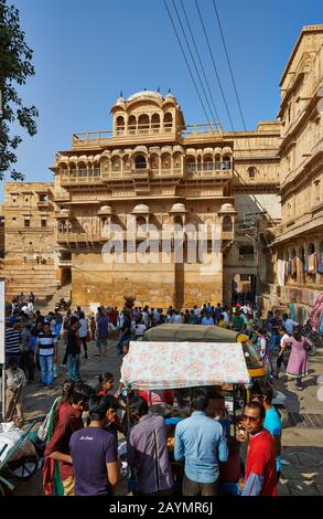 Raja Ka Mahal rois palais de Jaisalmer, Rajasthan, Inde Banque D'Images