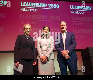 Glasgow, Royaume-Uni. 15 Février 2020. Le Parti travailliste du Royaume-Uni Se Rut pour la direction du Parti travailliste 2020. Photo : les trois derniers. (Gauche-droite) Rebecca long-Bailey MP; Lisa Nandy MP; Keir Starmer MP. Crédit : Colin Fisher/Alay Live News Banque D'Images