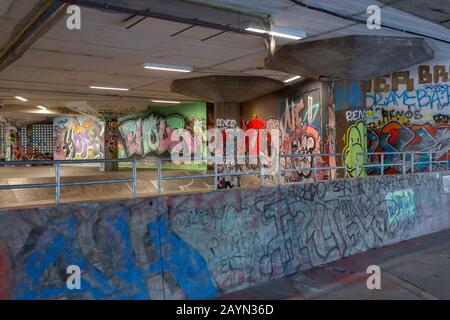 The Undercroft Skate Park, Southbank, Londres, Royaume-Uni Banque D'Images