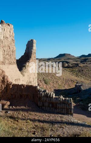 L'Ongiin Khiid était l'un des plus grands monastères de Mongolie, fondé en 1660 et composé de deux complexes de temples au nord et au sud du Banque D'Images