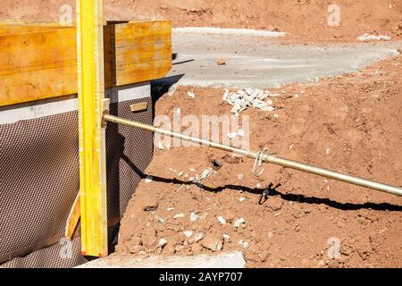 Construction d'une maison de gros plan Banque D'Images