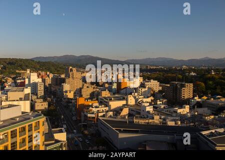 Vue d'ensemble de la ville de Kanazawa, préfecture d'Ishikawa, sur l'île d'Honshu, Japon. Banque D'Images