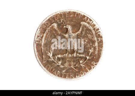 Dollar De Quartier Usé Banque D'Images