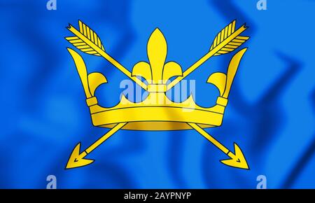 Pavillon 3D de comté de Suffolk, en Angleterre. 3D Illustration. Banque D'Images