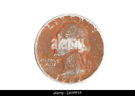 Dollar De Quartier Usé Banque D'Images