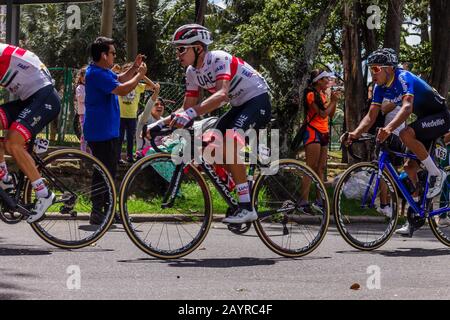 Sixième et dernière étape du Tour Colombie 2020, Test 2.1 de l'Union internationale du cyclisme, UCI, à travers les rues de Bogota. 16 Février 2020 Banque D'Images