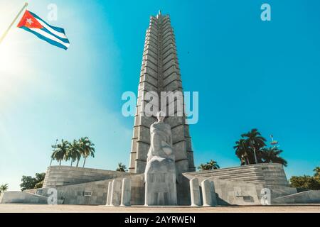 27 Novembre 2019, La Havane, Cuba. Monument commémoratif Jose Marti à la place de la Révolution à la Havane Banque D'Images