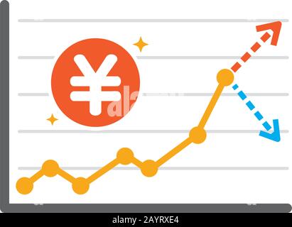 illustration des graphiques d'argent (haut ou bas) Illustration de Vecteur