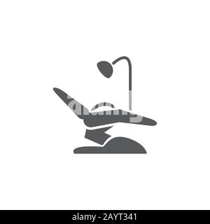 Icône chaise dentaire sur fond blanc Illustration de Vecteur