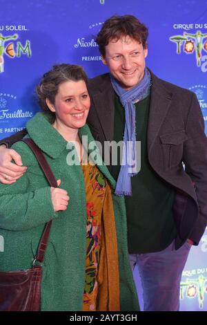 Munich, Allemagne. 13 février 2020. Thomas UNGER (acteur) avec sa femme Katinka. Moquette rouge, moquette rouge, arrivée. TOTEM du Cirque du Soleil, le 13 février 2020 à Munich, | usage international crédit: DPA/Alay Live News Banque D'Images