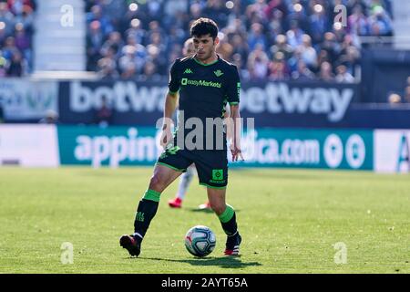 Carles Alena de Betis Balompie vu en action pendant le match la Liga entre CD Leganes et Real Betis Balompie au stade Butarque à Leganes.(score final; CD Leganes 0:0 Real Betis Balompie) Banque D'Images