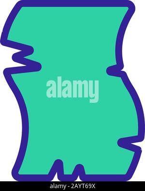 vecteur d'icône de défilement du papier parchemin. Illustration du symbole de contour isolé Illustration de Vecteur