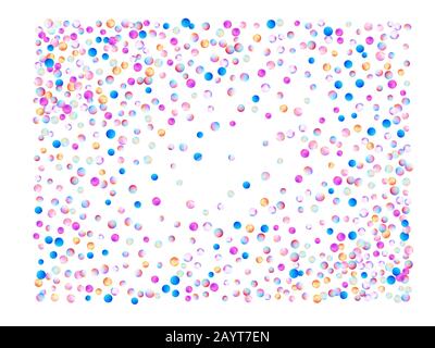 Confetti nouveau fond brillant. Confettis d'arrière-plans légers. Balles de mesh colorées créatives. Illustration de Vecteur