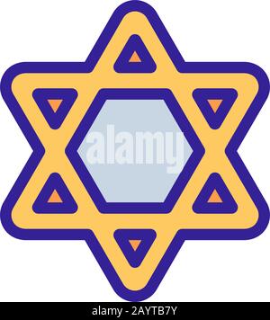 Vecteur d'icône Israël. Illustration du symbole de contour isolé Illustration de Vecteur