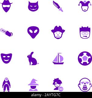 Les genres du cinéma icons set Illustration de Vecteur