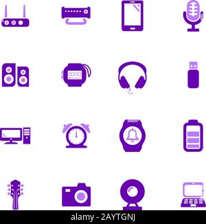Home appliances icons set Illustration de Vecteur