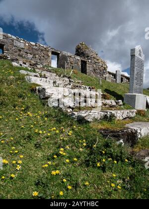 Les ruines de l'ancienne église paroissiale Cill Chriosd ou Kilchrist sur L'île de Skye, Ecosse, Royaume-Uni. Banque D'Images