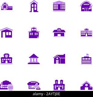 Infrastructure ville / de la ville icons set Illustration de Vecteur