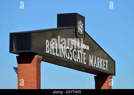 Marché de Billingsgate, Trafalgar Way, peuplier, East London, Royaume-Uni Banque D'Images