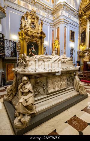 Sepulcro del cardenal Silíceo, Real Colegio de Doncellas Nobles, Toledo, Castilla-la Mancha, Espagne. Banque D'Images