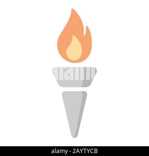 icône d'illustration de couleur / flamme de torche, feu sacré, olympique Illustration de Vecteur