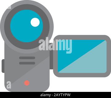 icône d'illustration couleur / caméra vidéo, caméscope Illustration de Vecteur