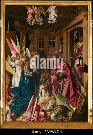 La Nativité Du Christ. Musée: Musée Mayer van den Bergh, Anvers. Auteur: Maître De Flandre Occidentale. Banque D'Images