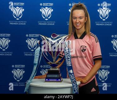 Glasgow, Royaume-Uni. 17 février 2020. Lucy Ronald De Glasgow WomeN'S Fc Lors Du Lancement De La Scottish Building Society Scottish WomeN'S Premier League Season Au Stade National, Hampden Park, Glasgow, Lundi 17 Février 2020 | Crédit Colin Poultney/Alay Live News Banque D'Images