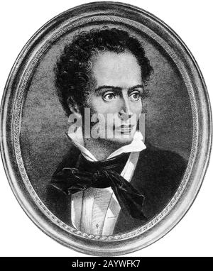 René LAENNEC (1781-1826) médecin français qui a inventé le stéthoscope Banque D'Images