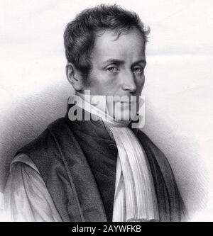 René LAENNEC (1781-1826) médecin français qui a inventé le stéthoscope Banque D'Images