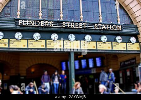 Gare De Flinders Street, Melbourne, Australie Banque D'Images