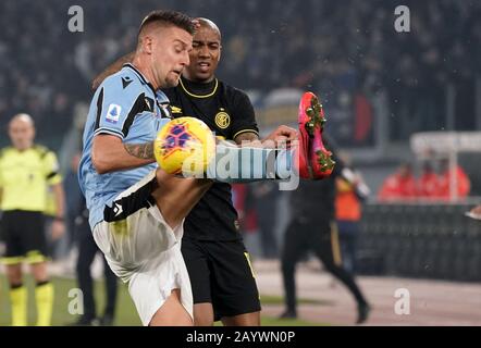 Sergej milinkovic-savic-ashley jeune pendant SS Lazio contre FC Internazionale, Roma, Italie, 16 février 2020, Football italien Serie UN match de football Banque D'Images